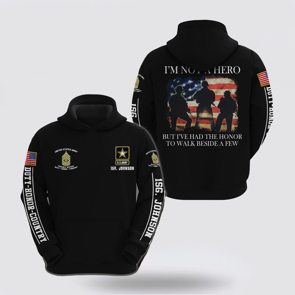Us Army Hoodie, Us Army Hoodie I'm Not A Hero