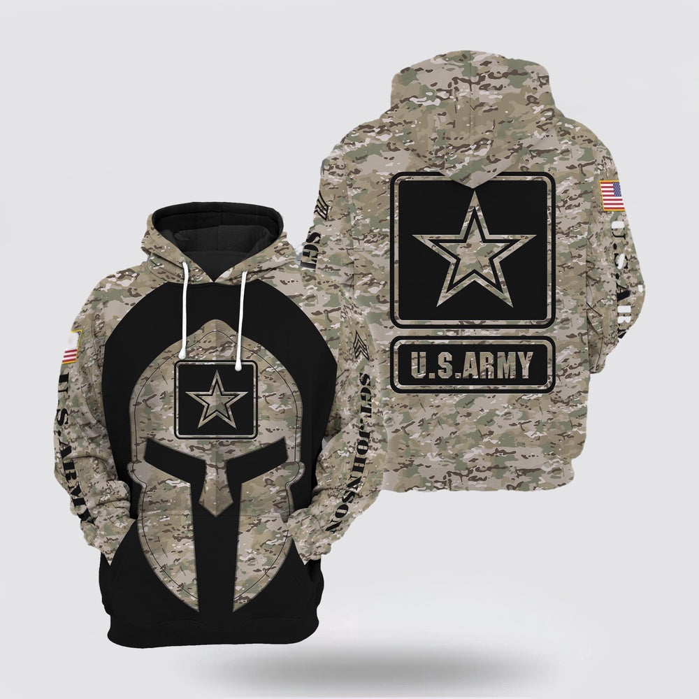 Us Army Hoodie, Us Army Personalized Name Us Army Veteran Hoodie