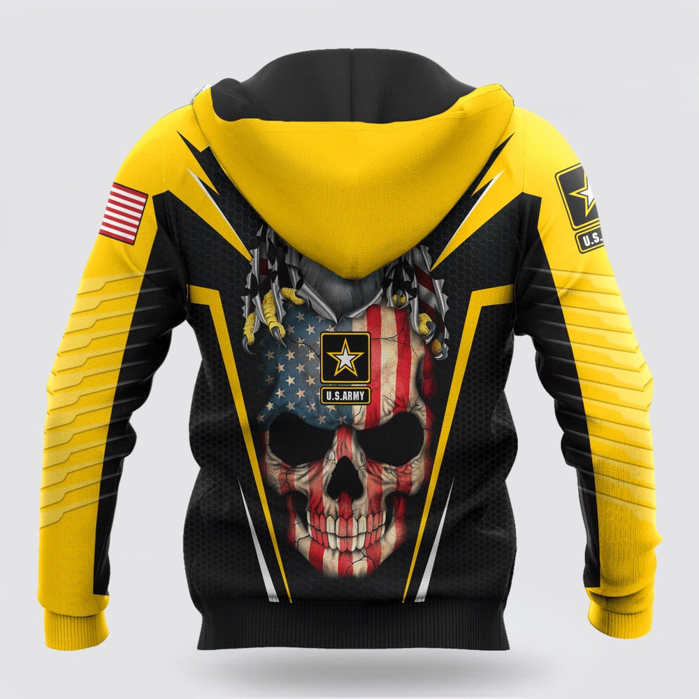 Us Army Hoodie, Us Army Skull 3D All Over Print Hoodies