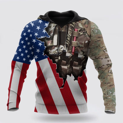 Us Army Hoodie, Us Army Uniform 3D All Over Printed Hoodie Shirt