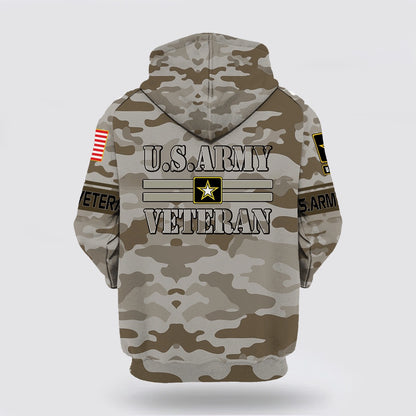 Us Army Hoodie, Us Army Veteran 3D All Over Printed Shirts Hoodie