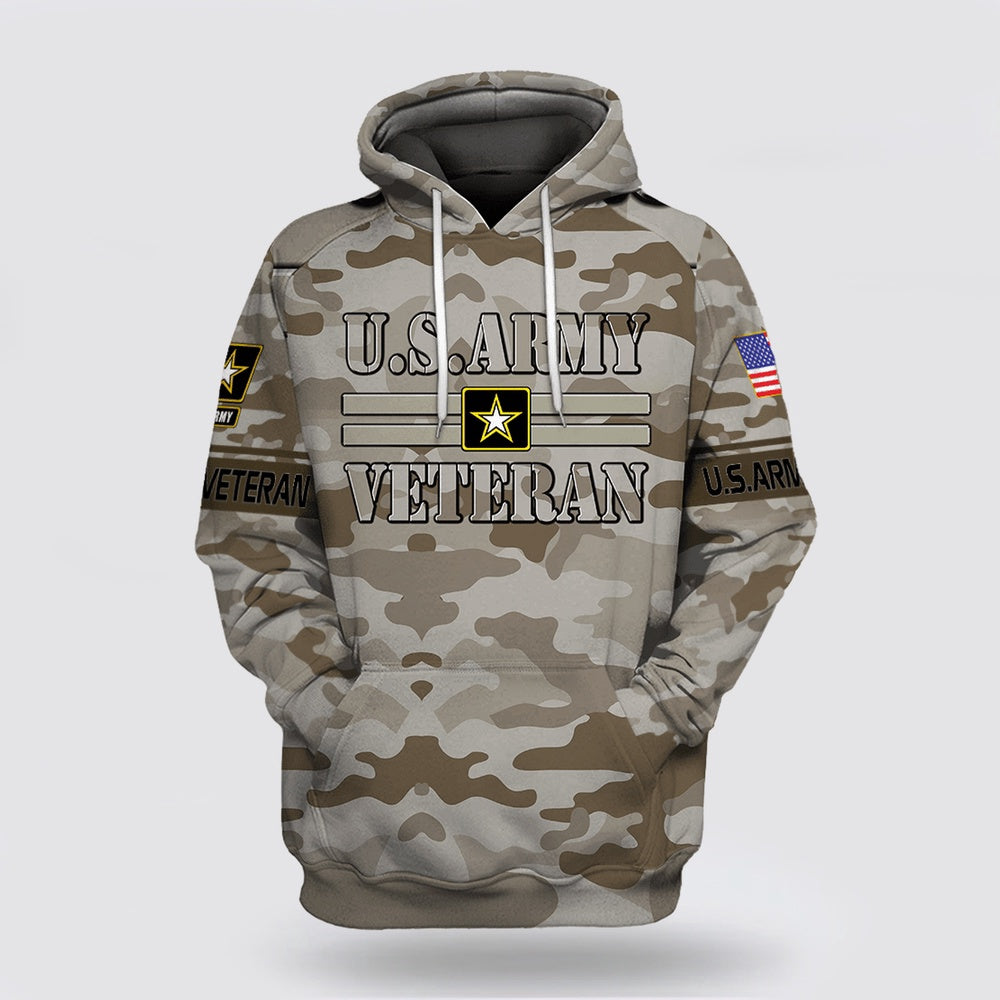 Us Army Hoodie, Us Army Veteran 3D All Over Printed Shirts Hoodie
