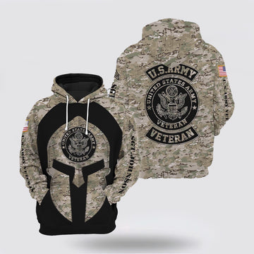 Us Army Hoodie, Us Army Veteran Personalized Name Us Army Veteran Hoodie