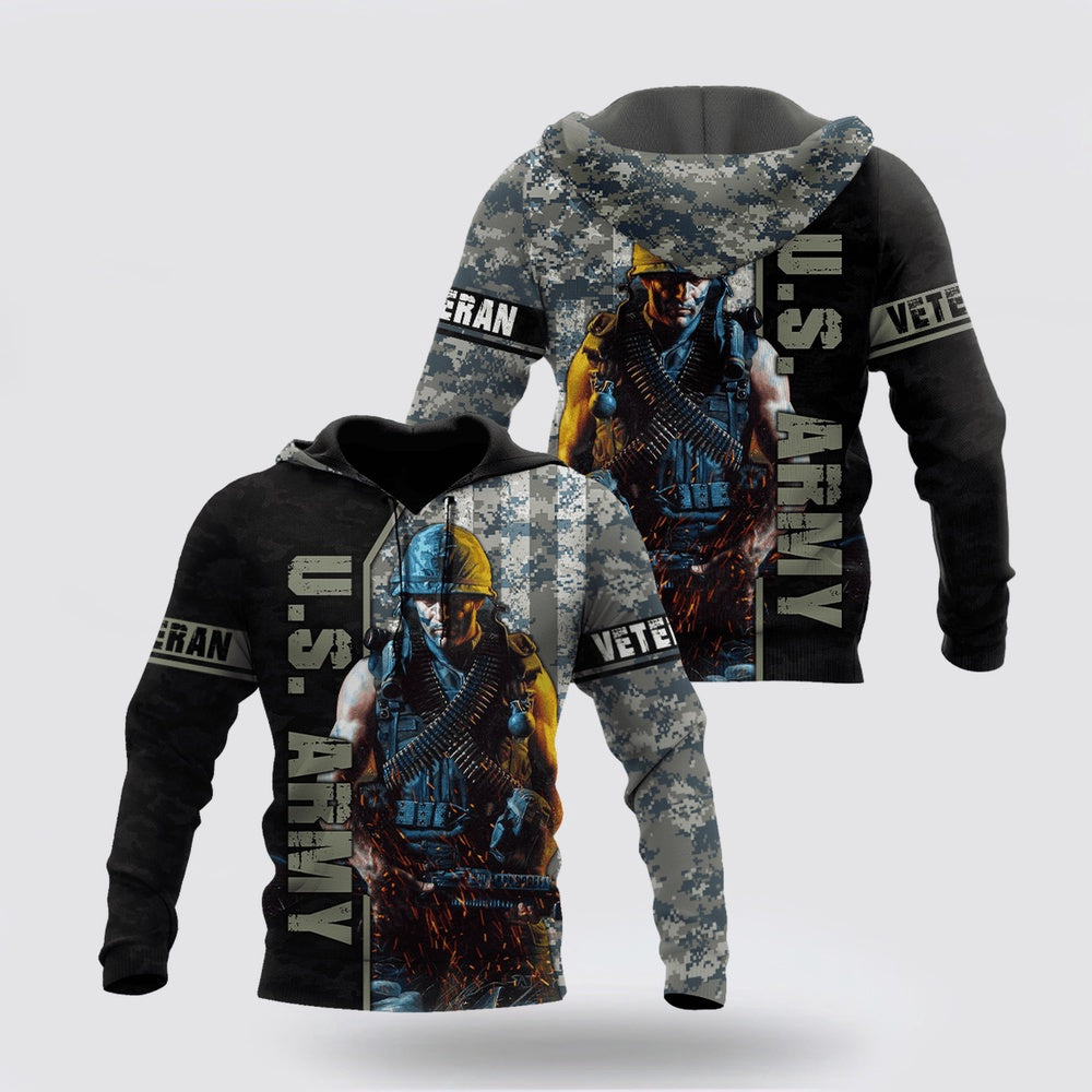 Us Army Hoodie, Us Army Veterans 3D Hoodie