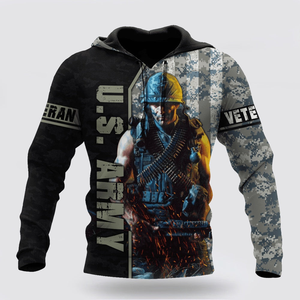 Us Army Hoodie, Us Army Veterans 3D Hoodie