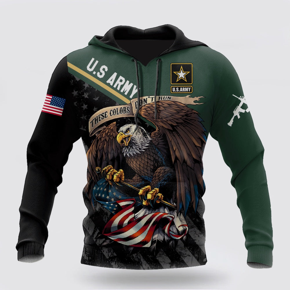 Us Army Hoodie, Us Veteran Army Green 3D All Over Printed Shirts For Men And Women Hoodie