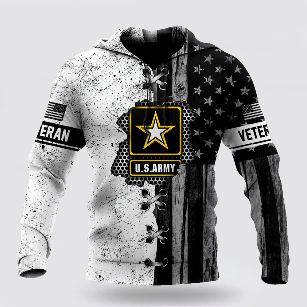 Us Army Hoodie, Veteran US Army In My Heart 3D Hoodies Proud Military