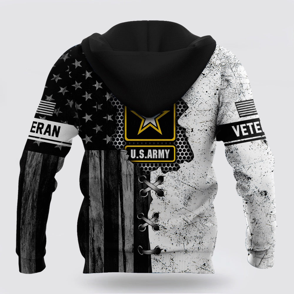 Us Army Hoodie, Veteran US Army In My Heart 3D Hoodies Proud Military