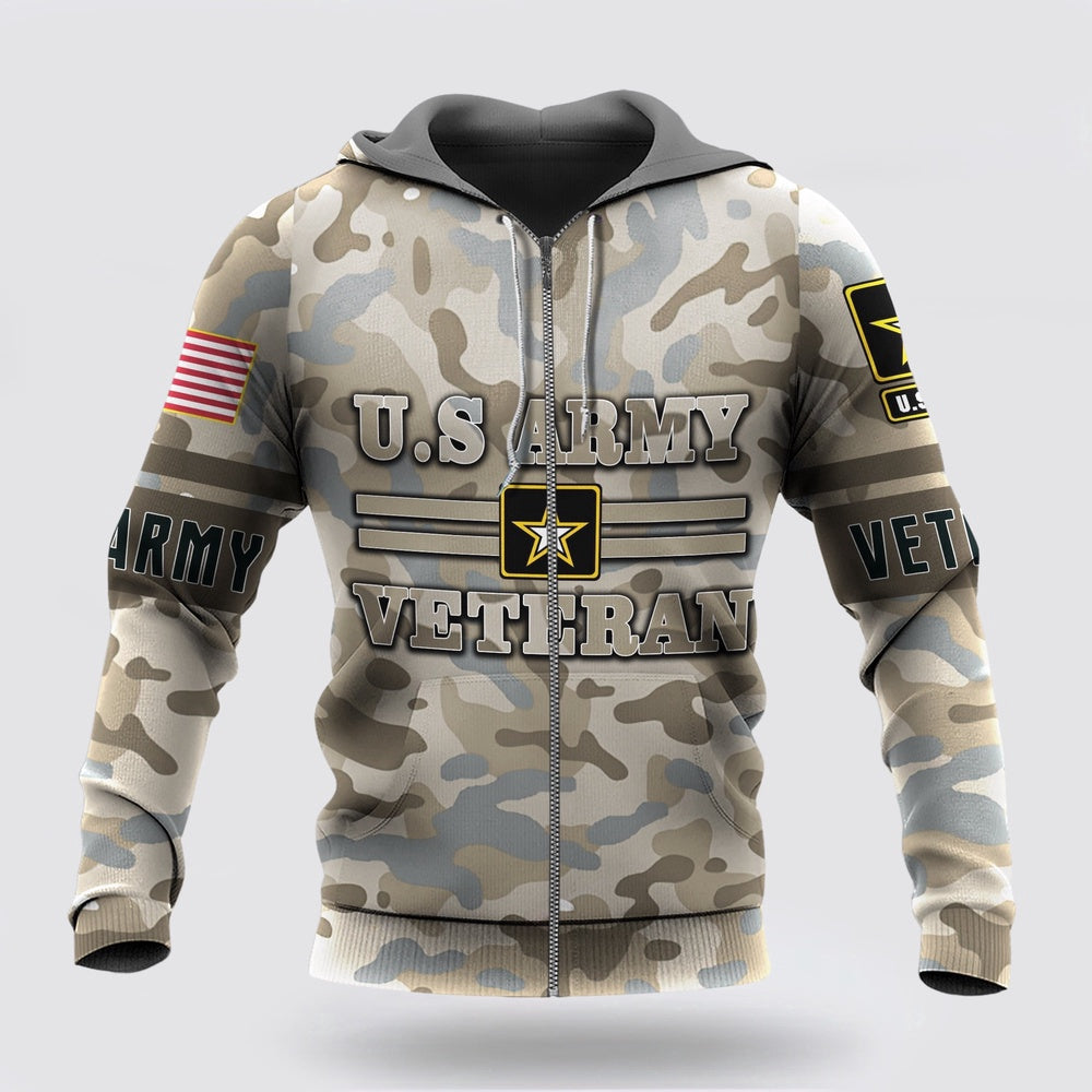Us Army Hoodie, Veteran Us Army Veteran Amazing With Beautiful Pattern Hoodie