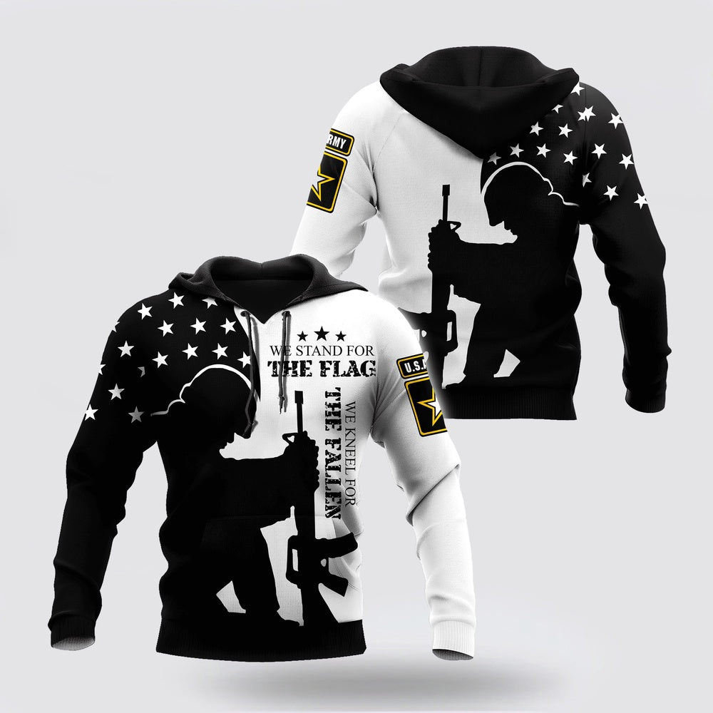 Us Army Hoodie, We Stand For The Flag  Us Army 3D Hoodie