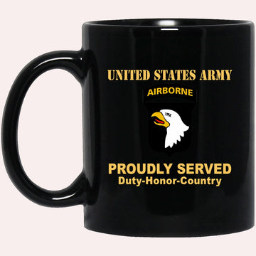 Us Army Mug, Veterans Mug, US Army 101ST AIRBORNE DIVISION  Black Mug, Us Army Coffee Mug, Military Coffee Mugs