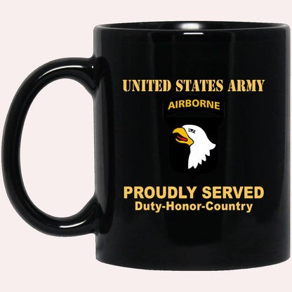 Us Army Mug, Veterans Mug, US Army 101ST AIRBORNE DIVISION  Black Mug, Us Army Coffee Mug, Military Coffee Mugs