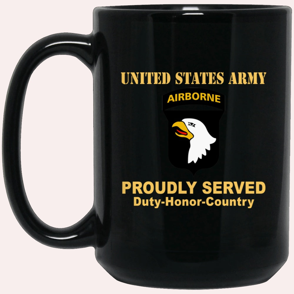 Us Army Mug, Veterans Mug, US Army 101ST AIRBORNE DIVISION  Black Mug, Us Army Coffee Mug, Military Coffee Mugs