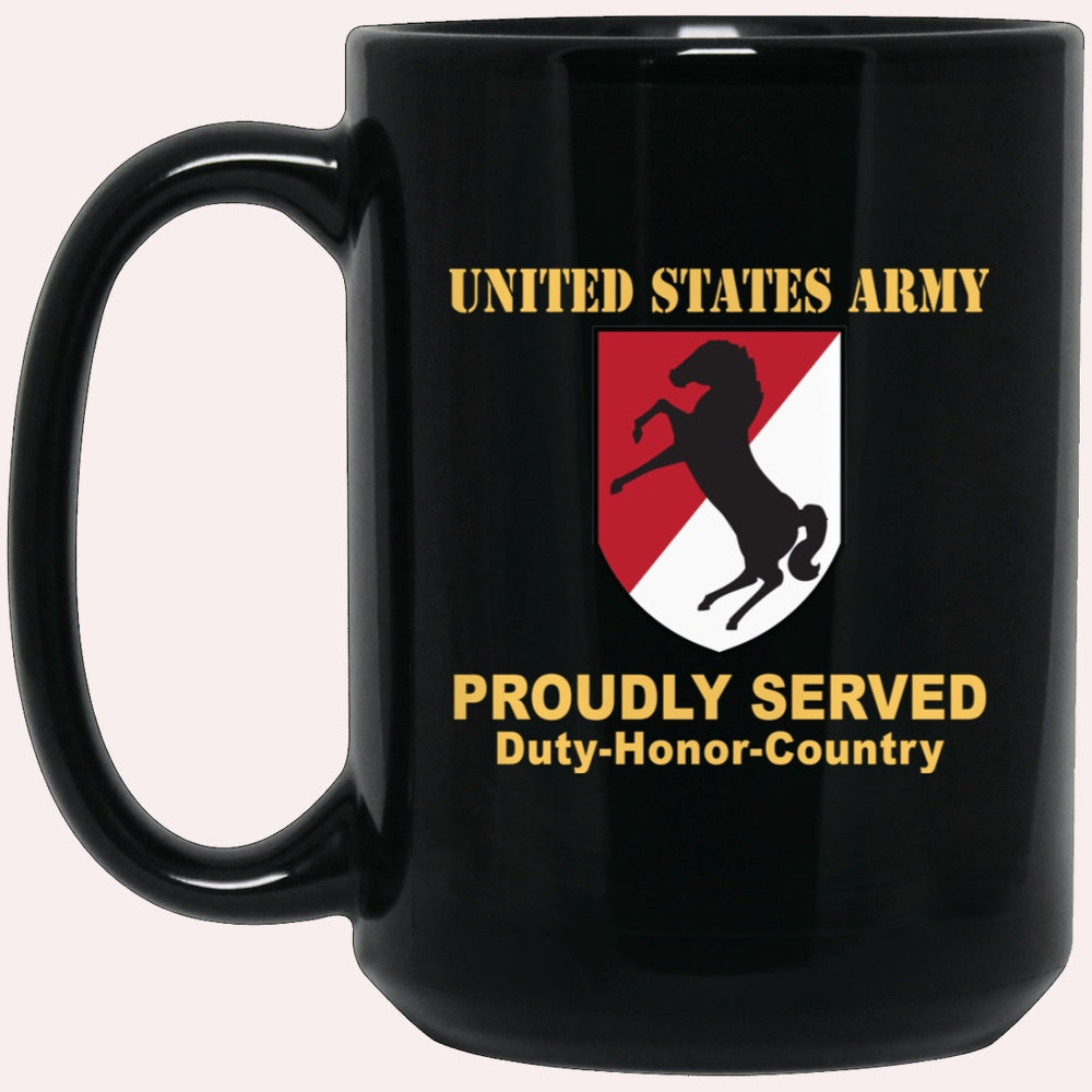 Us Army Mug, Veterans Mug, US Army 11TH ARMORED CAVALRY REGIMENT Black Mug, Us Army Coffee Mug, Military Coffee Mugs