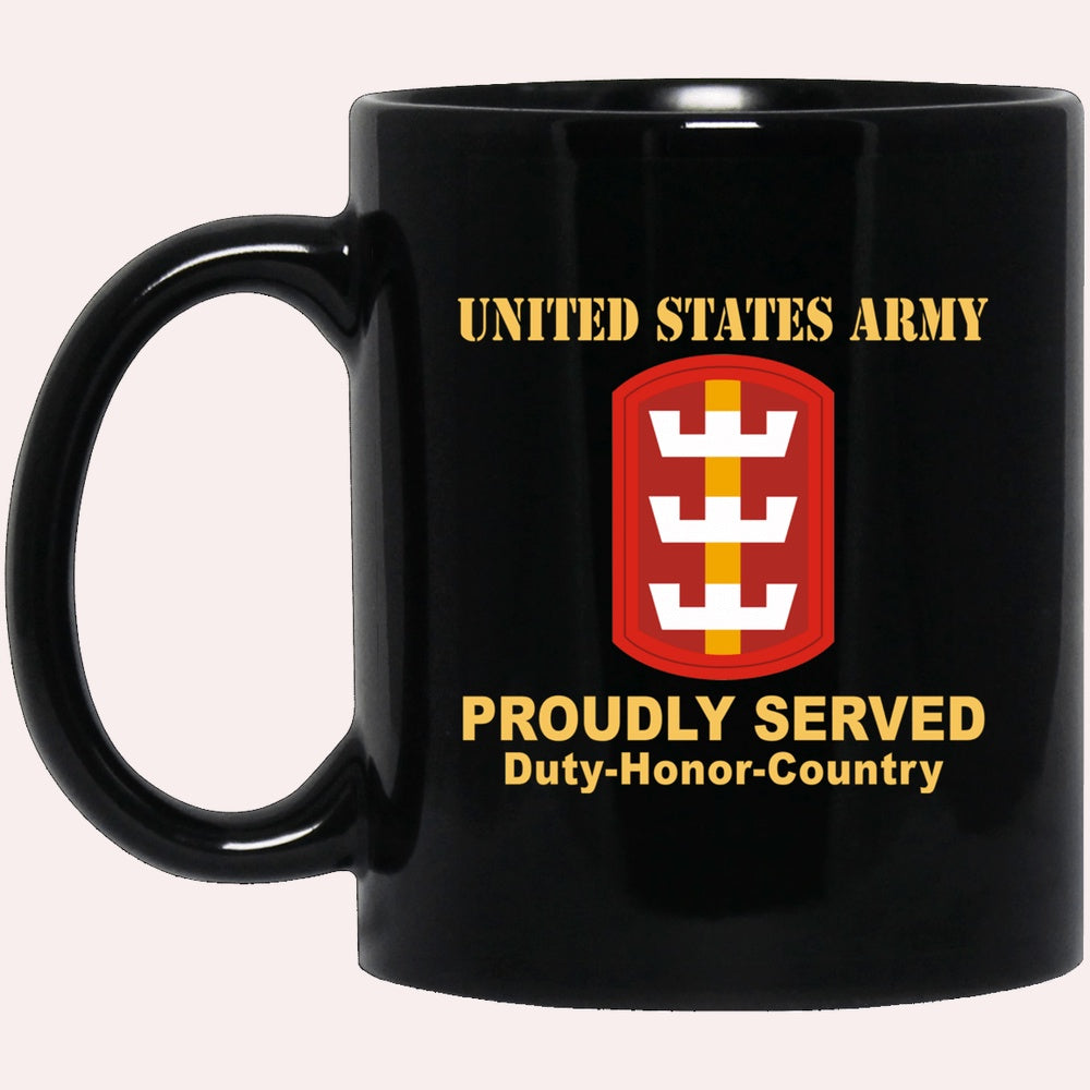 Us Army Mug, Veterans Mug, US Army 130TH ENGINEER BRIGADE  Black Mug, Us Army Coffee Mug, Military Coffee Mugs