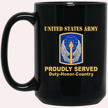 Us Army Mug, Veterans Mug, US Army 166 AVIATION BRIGADE Black Mug, Us Army Coffee Mug, Military Coffee Mugs