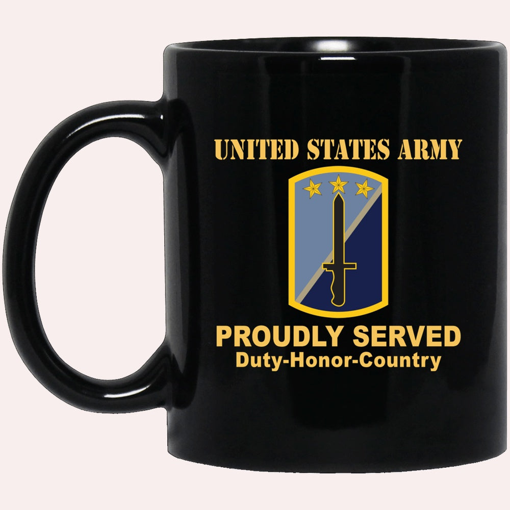 Us Army Mug, Veterans Mug, US Army 170TH INFANTRY BRIGADE Black Mug, Us Army Coffee Mug, Military Coffee Mugs