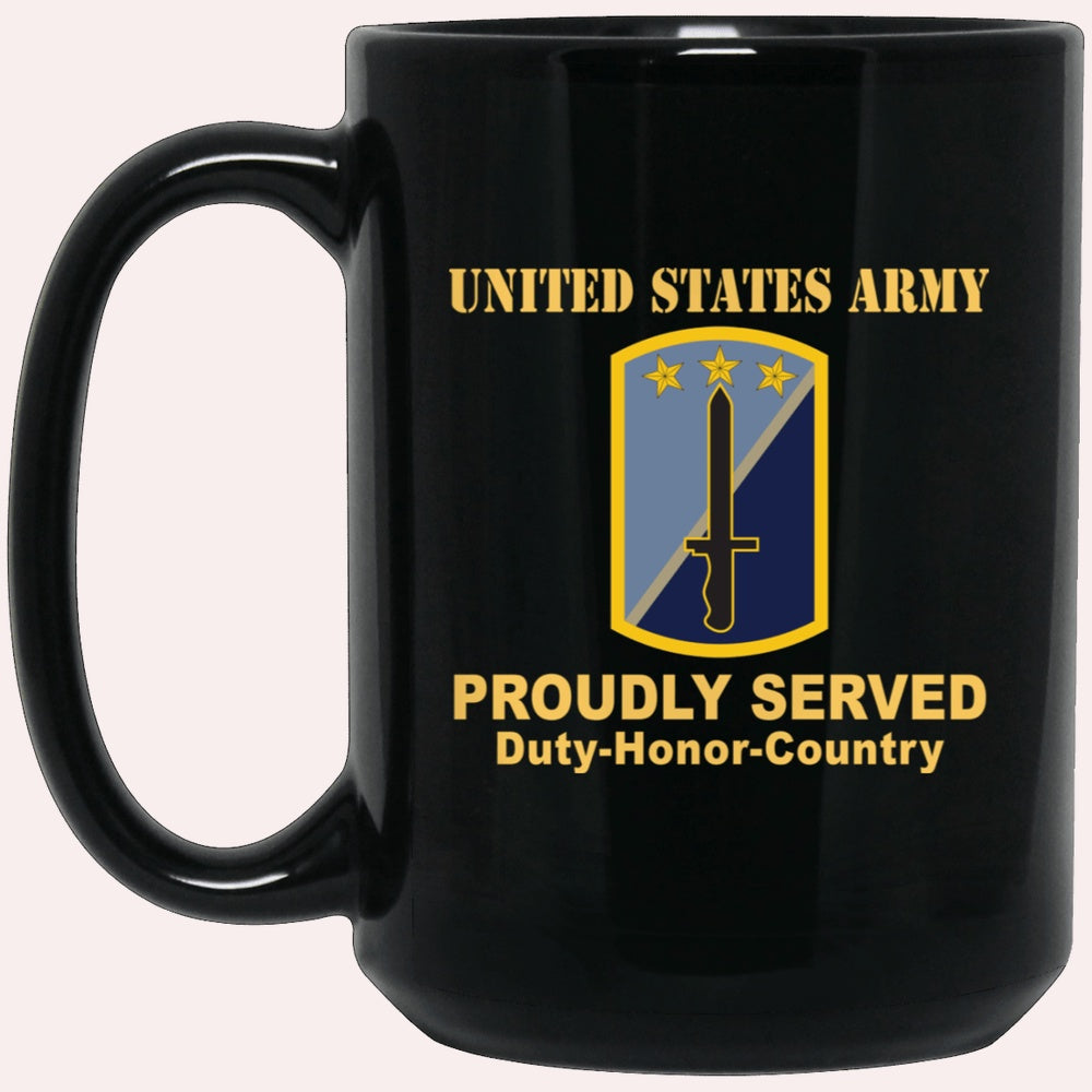 Us Army Mug, Veterans Mug, US Army 170TH INFANTRY BRIGADE Black Mug, Us Army Coffee Mug, Military Coffee Mugs