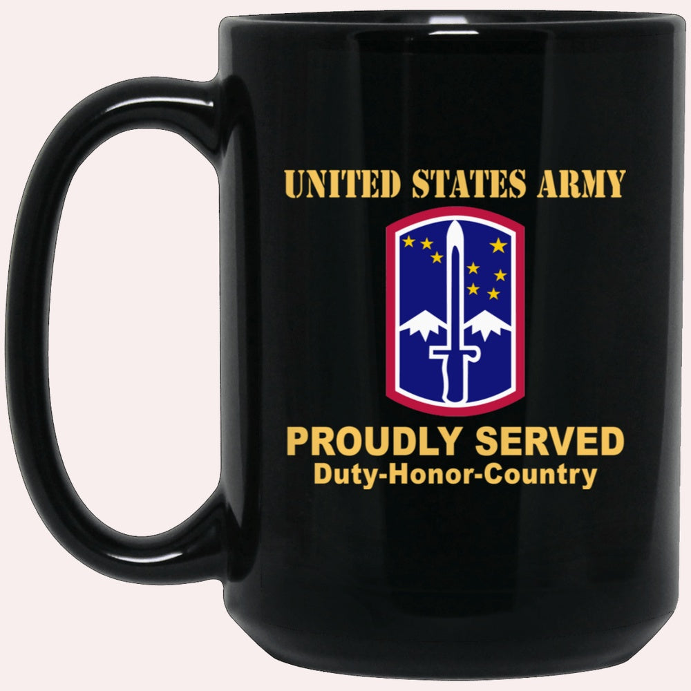 Us Army Mug, Veterans Mug, US Army 172ND INFANTRY BRIGADE  Black Mug, Us Army Coffee Mug, Military Coffee Mugs