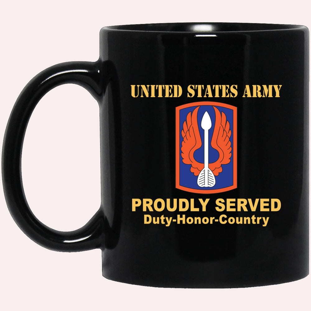 Us Army Mug, Veterans Mug, US Army 18TH AVIATION BRIGADE Black Mug, Us Army Coffee Mug, Military Coffee Mugs