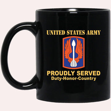 Us Army Mug, Veterans Mug, US Army 18TH AVIATION BRIGADE Black Mug, Us Army Coffee Mug, Military Coffee Mugs