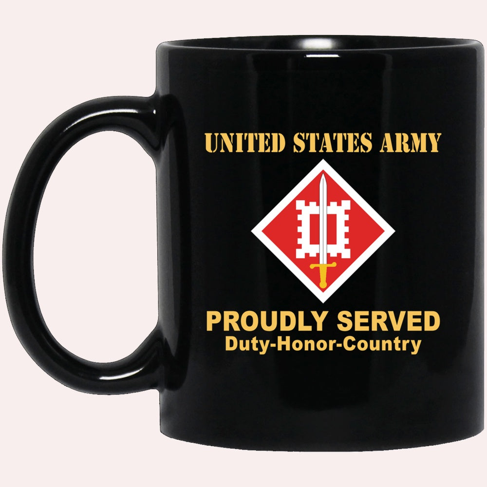 Us Army Mug, Veterans Mug, US Army 18TH ENGINEER BRIGADE Black Mug, Us Army Coffee Mug, Military Coffee Mugs