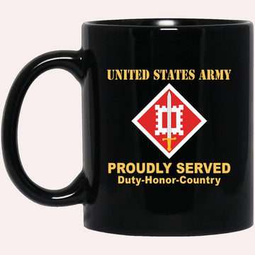 Us Army Mug, Veterans Mug, US Army 18TH ENGINEER BRIGADE Black Mug, Us Army Coffee Mug, Military Coffee Mugs