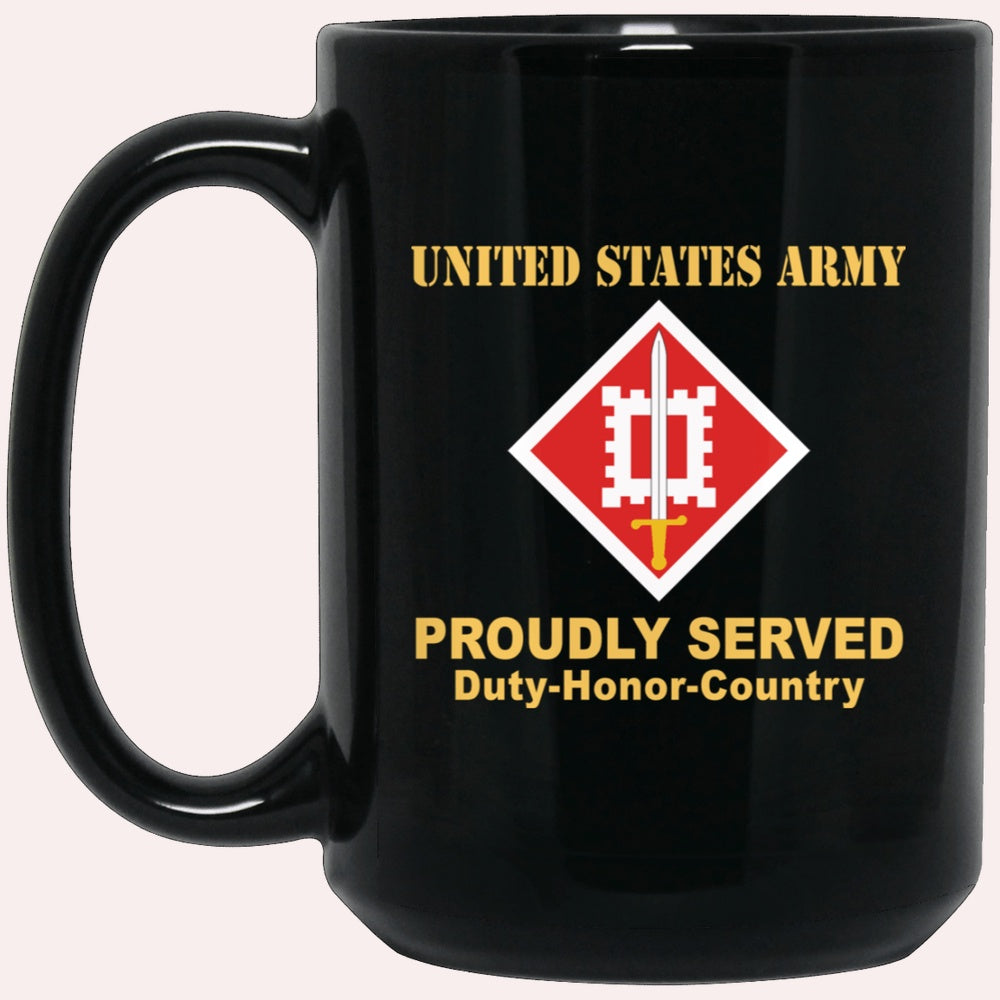 Us Army Mug, Veterans Mug, US Army 18TH ENGINEER BRIGADE Black Mug, Us Army Coffee Mug, Military Coffee Mugs