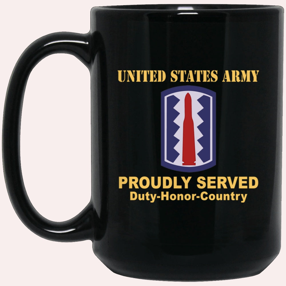 Us Army Mug, Veterans Mug, US Army 197TH INFANTRY BRIGADE  Black Mug, Us Army Coffee Mug, Military Coffee Mugs