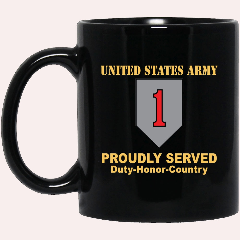 Us Army Mug, Veterans Mug, US Army 1ST INFANTRY DIVISION Black Mug, Us Army Coffee Mug, Military Coffee Mugs