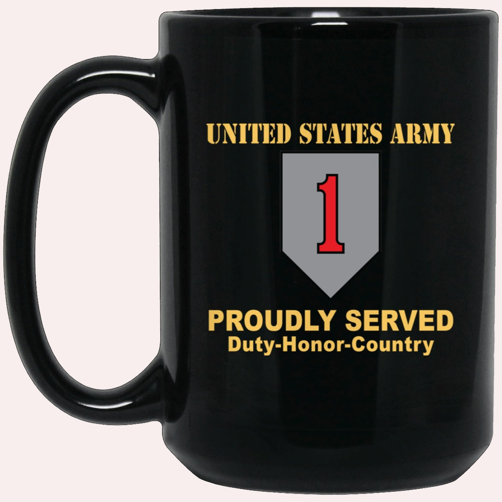 Us Army Mug, Veterans Mug, US Army 1ST INFANTRY DIVISION Black Mug, Us Army Coffee Mug, Military Coffee Mugs
