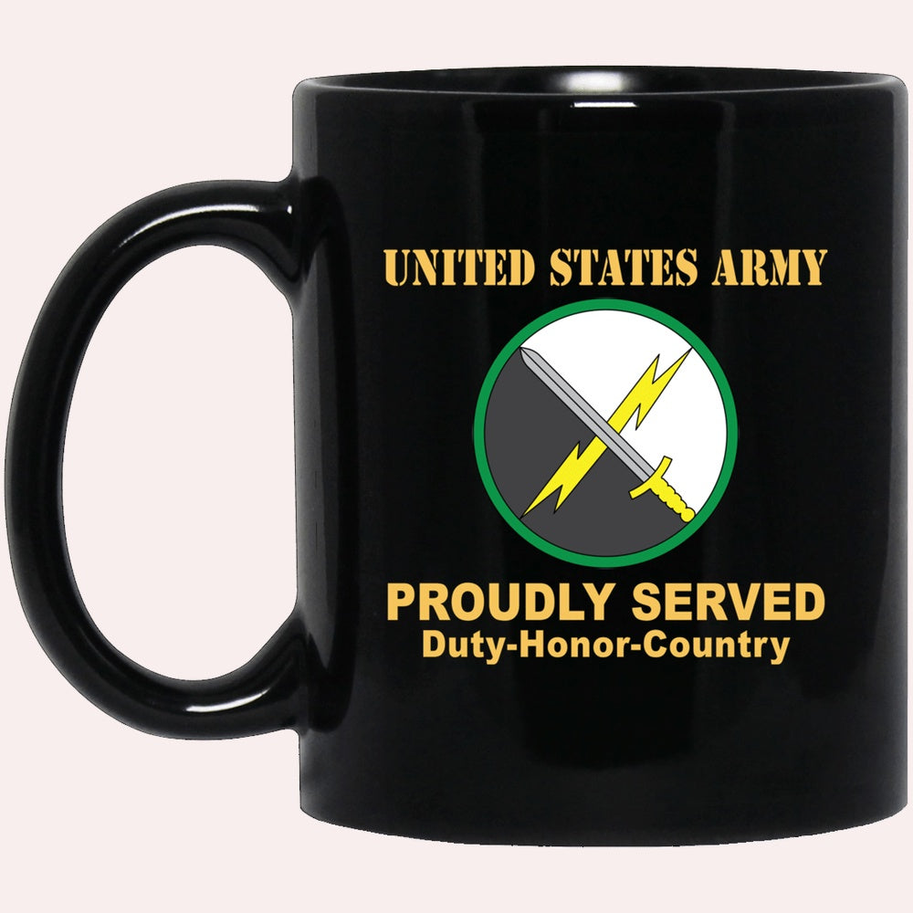 Us Army Mug, Veterans Mug, US Army 1ST INFORMATION OPERATIONS COMMAND Black Mug