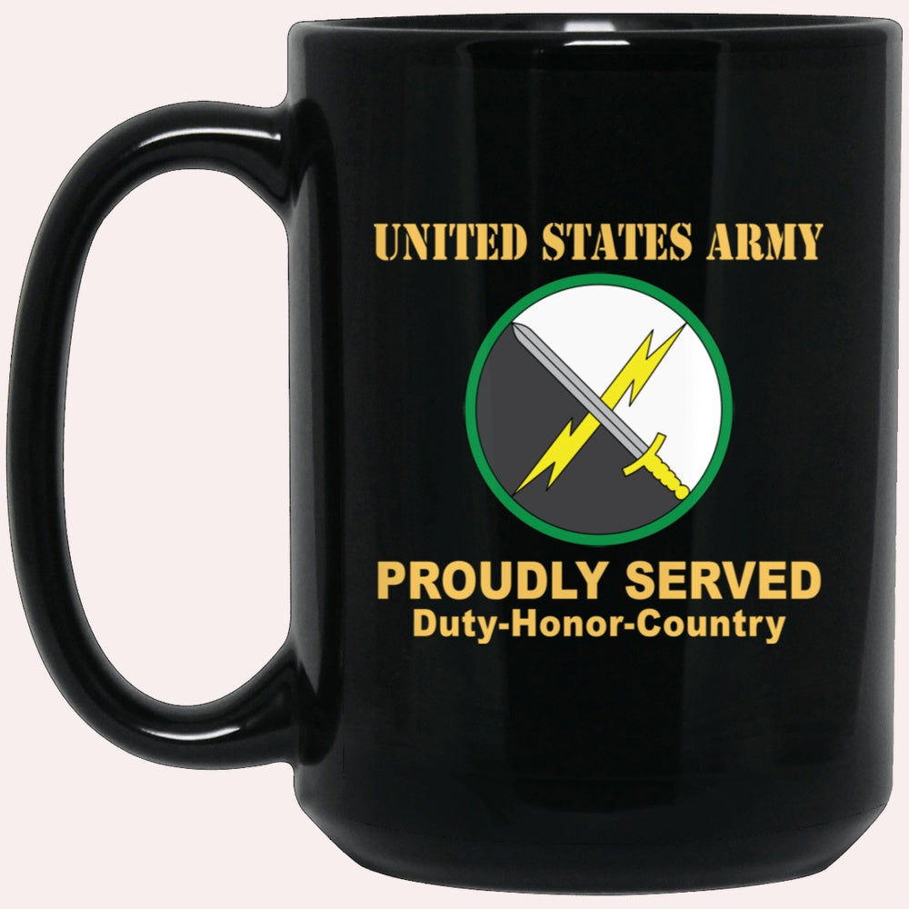 Us Army Mug, Veterans Mug, US Army 1ST INFORMATION OPERATIONS COMMAND Black Mug
