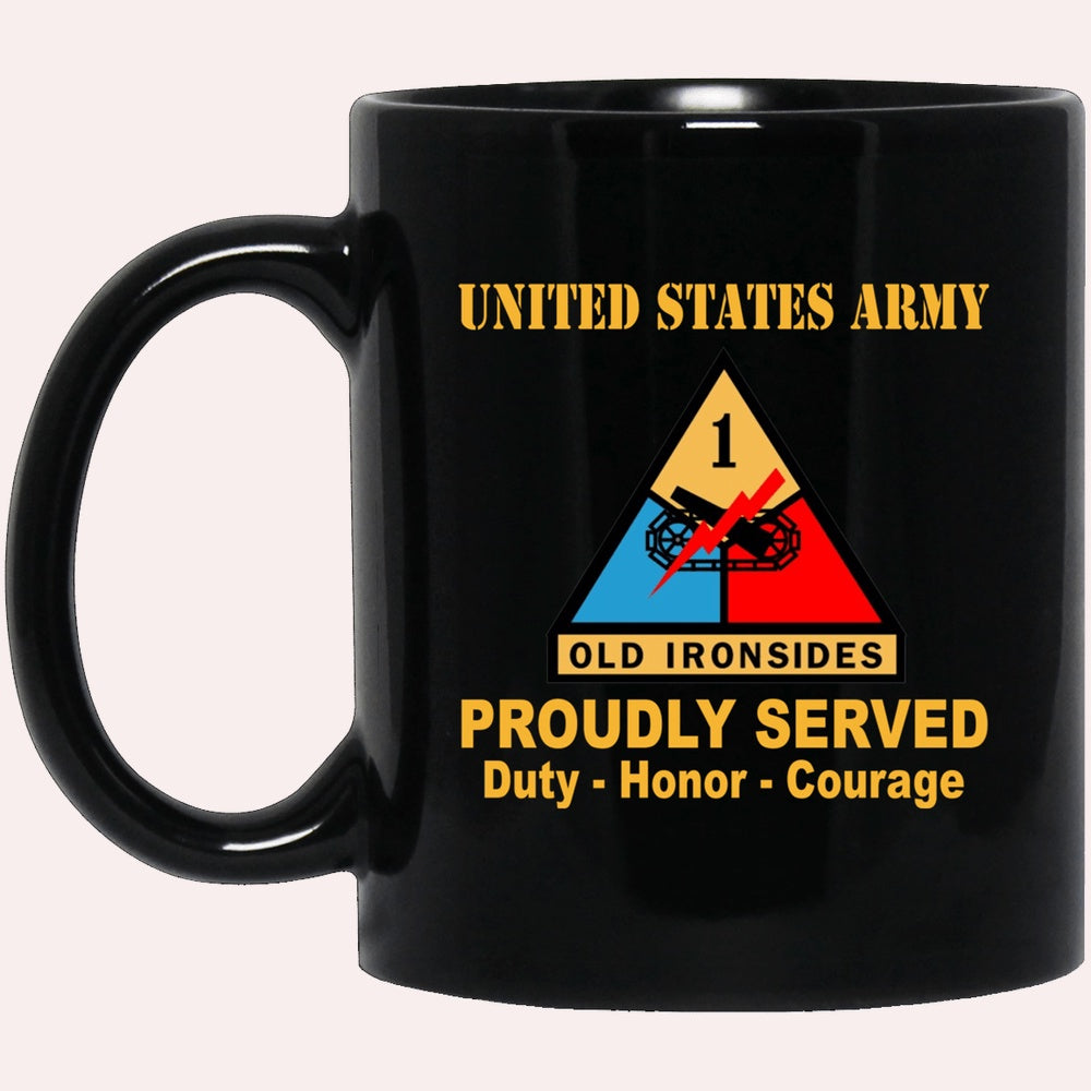 Us Army Mug, Veterans Mug, US Army 1st Armored Division Black Mug, Us Army Coffee Mug, Military Coffee Mugs