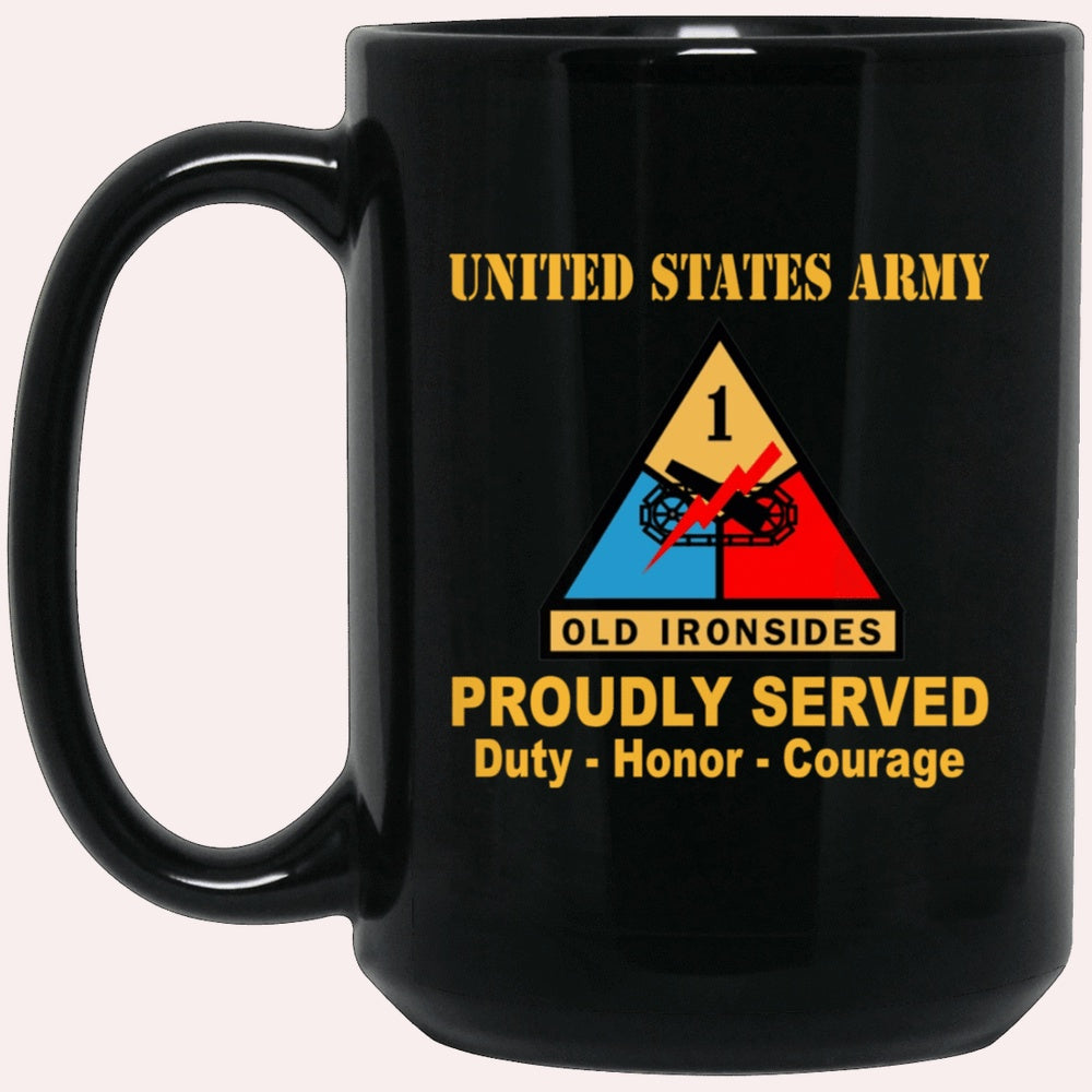 Us Army Mug, Veterans Mug, US Army 1st Armored Division Black Mug, Us –  Furlidays Plus