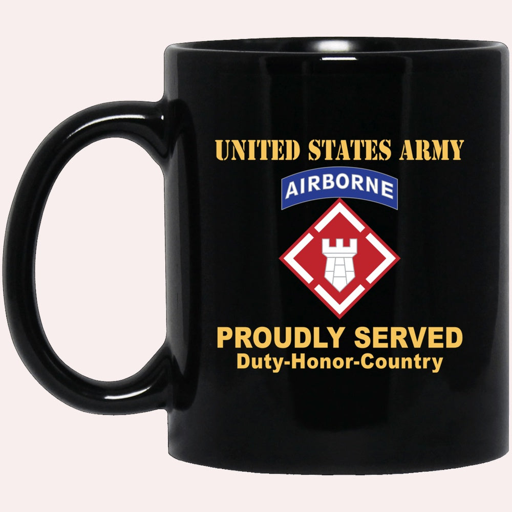 Us Army Mug, Veterans Mug, US Army 20TH ENGINEER BRIGADE Black Mug, Us Army Coffee Mug, Military Coffee Mugs