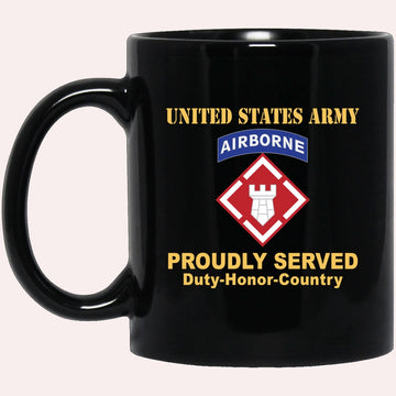Us Army Mug, Veterans Mug, US Army 20TH ENGINEER BRIGADE Black Mug, Us Army Coffee Mug, Military Coffee Mugs