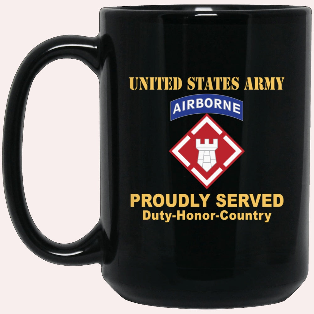 Us Army Mug, Veterans Mug, US Army 20TH ENGINEER BRIGADE Black Mug, Us Army Coffee Mug, Military Coffee Mugs