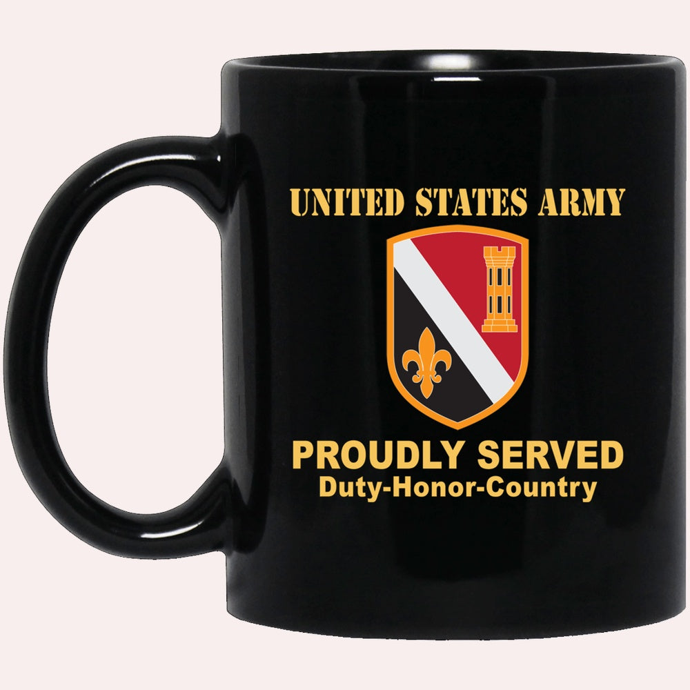 Us Army Mug, Veterans Mug, US Army 225TH ENGINEER BRIGADE Black Mug, Us Army Coffee Mug, Military Coffee Mugs