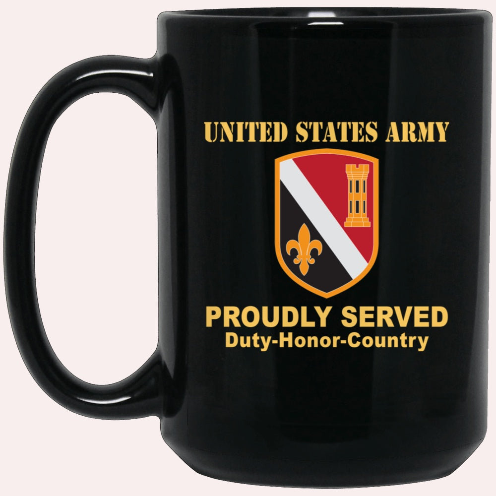 Us Army Mug, Veterans Mug, US Army 225TH ENGINEER BRIGADE Black Mug, Us Army Coffee Mug, Military Coffee Mugs