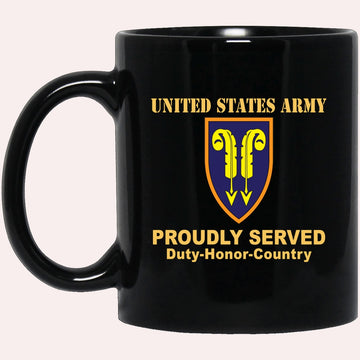 Us Army Mug, Veterans Mug, US Army 22ND SUPPORT COMMAND  Black Mug, Us Army Coffee Mug, Military Coffee Mugs