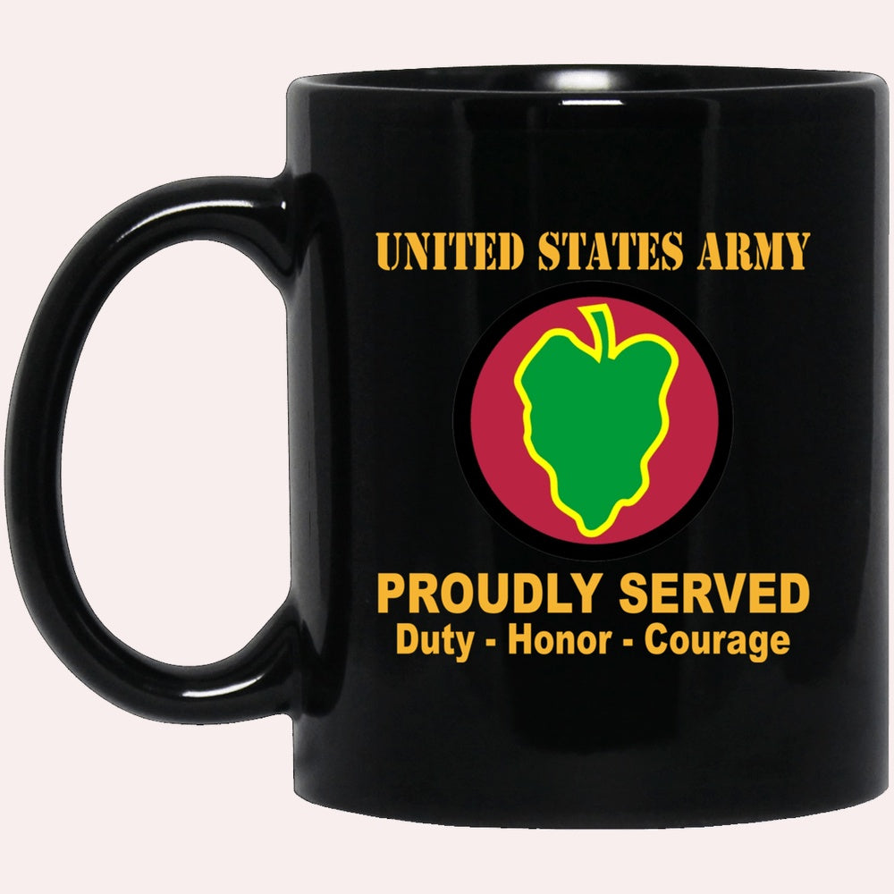 Us Army Mug, Veterans Mug, US Army 24th Mechanized Infantry Division Black Mug, Us Army Coffee Mug, Military Coffee Mugs