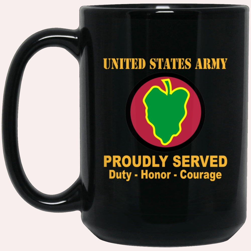 Us Army Mug, Veterans Mug, US Army 24th Mechanized Infantry Division Black Mug, Us Army Coffee Mug, Military Coffee Mugs