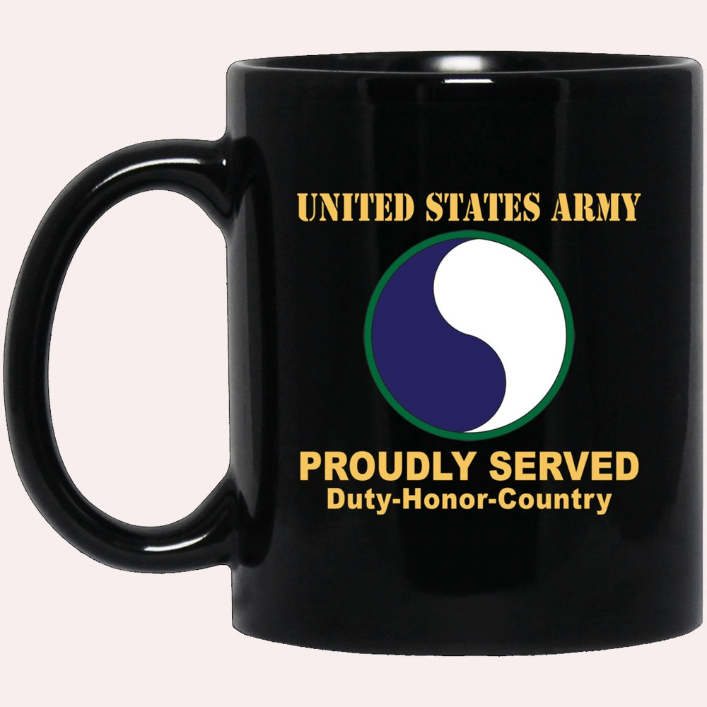 Us Army Mug, Veterans Mug, US Army 29TH INFANTRY DIVISION CSIB  Black Mug, Us Army Coffee Mug, Military Coffee Mugs