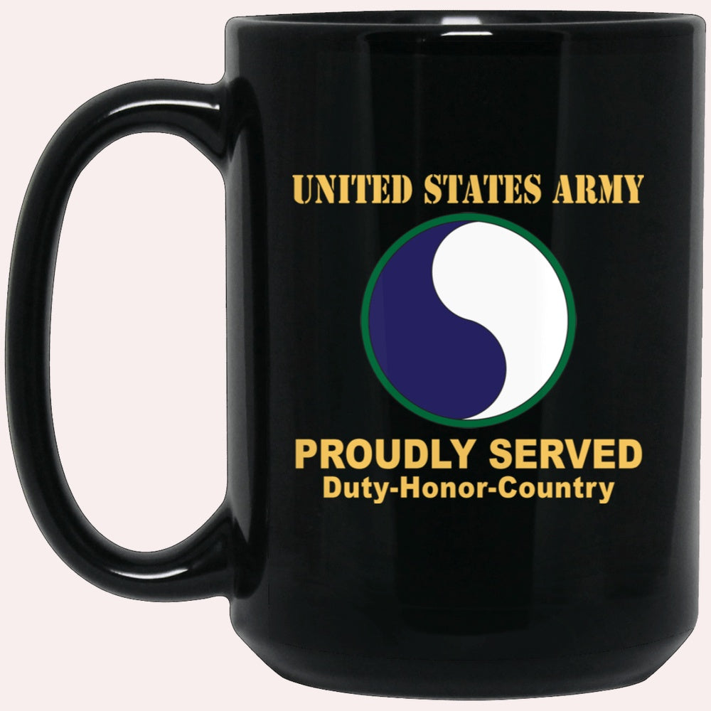 Us Army Mug, Veterans Mug, US Army 29TH INFANTRY DIVISION CSIB  Black Mug, Us Army Coffee Mug, Military Coffee Mugs