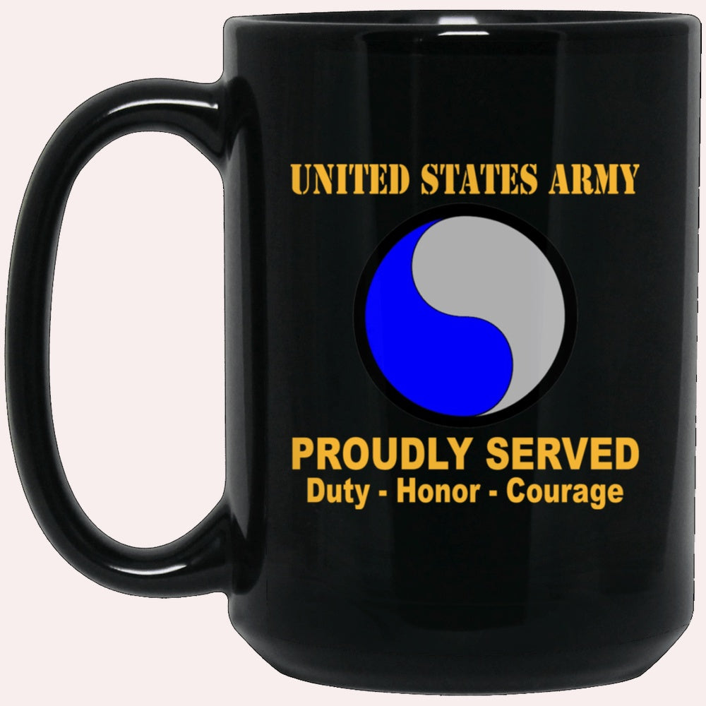 Us Army Mug, Veterans Mug, US Army 29th Infantry Division Black Mug, Us Army Coffee Mug, Military Coffee Mugs
