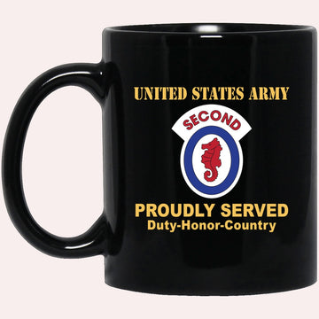 Us Army Mug, Veterans Mug, US Army 2ND ENGINEER BRIGADE Black Mug, Us Army Coffee Mug, Military Coffee Mugs