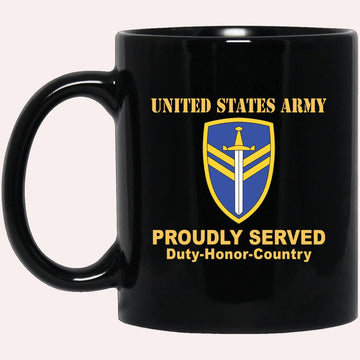 Us Army Mug, Veterans Mug, US Army 2ND SUPPORT COMMAND Black Mug, Us Army Coffee Mug, Military Coffee Mugs