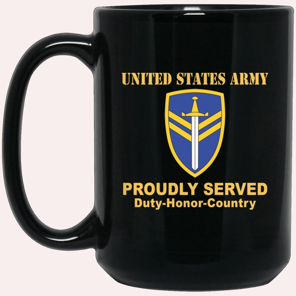 Us Army Mug, Veterans Mug, US Army 2ND SUPPORT COMMAND Black Mug, Us Army Coffee Mug, Military Coffee Mugs