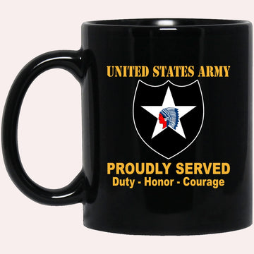 Us Army Mug, Veterans Mug, US Army 2nd Infantry Division Black Mug, Us Army Coffee Mug, Military Coffee Mugs